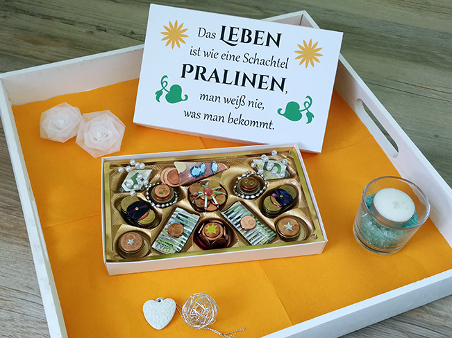 Pralinen Geldgeschenk