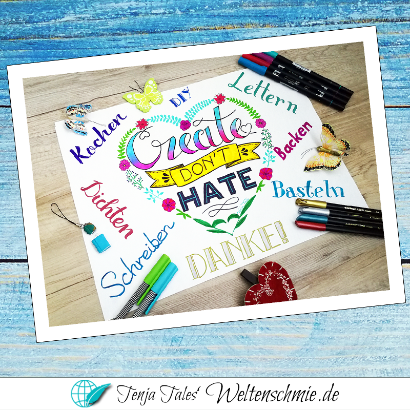 Lettering zu Create don't hate